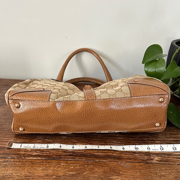 Vintage Gucci Beige and Brown Monogram GG Jackie Shoulder Bag 1244072123 - Picture 6 of 15